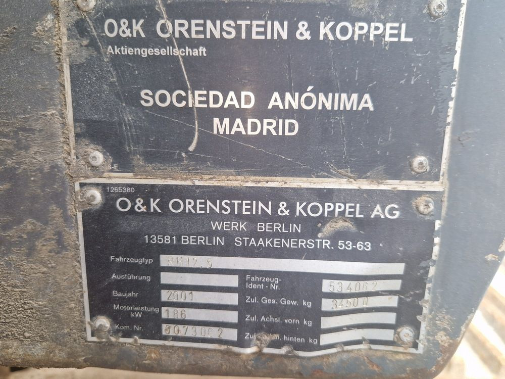 O&K RH12.5 - Ekskavator me zinxhirë: foto 3 O&K RH12.5 - Ekskavator me zinxhirë: foto 3