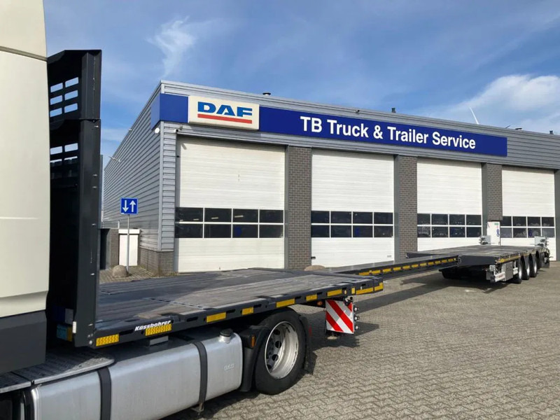 Kässbohrer SPA M3 / 1N - 18 / 27 Heavy Duty uitschuifbare vlakke mega trailer met liftas, rongen en oprijplaten - Gjysmë rimorkio me vagonetë të mbyllur: foto 4 Kässbohrer SPA M3 / 1N - 18 / 27 Heavy Duty uitschuifbare vlakke mega trailer met liftas, rongen en oprijplaten - Gjysmë rimorkio me vagonetë të mbyllur: foto 4