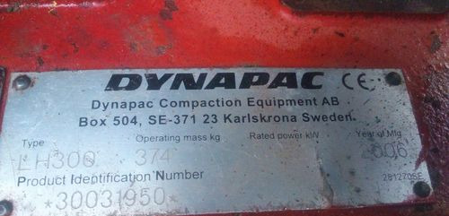 Ubijarka Dynapac LH 300 2006 - Pllakë vibratori: foto 4 Ubijarka Dynapac LH 300 2006 - Pllakë vibratori: foto 4