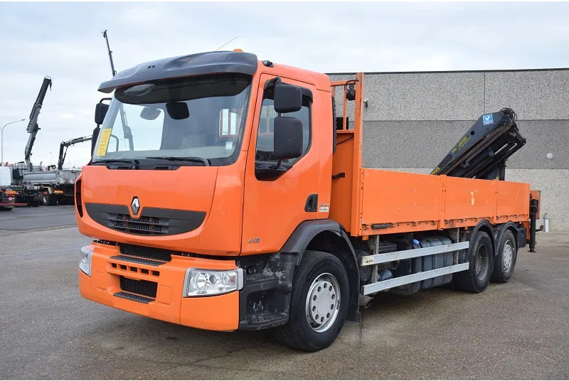 Renault Premium 410 - Kamion me karroceri të hapur, Kamion me vinç: foto 2 Renault Premium 410 - Kamion me karroceri të hapur, Kamion me vinç: foto 2