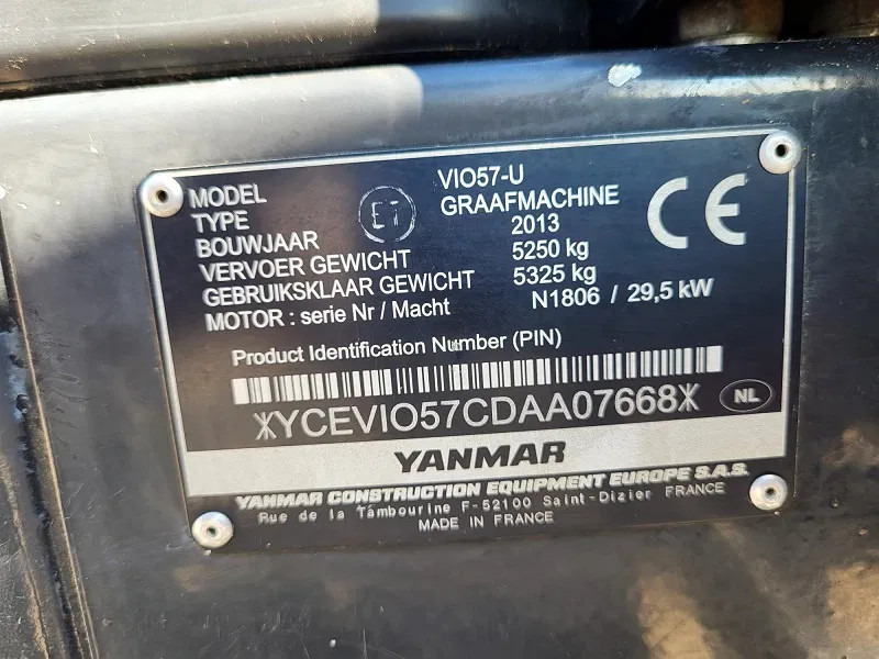 Miniekskavator Yanmar VIO57 U: foto 15