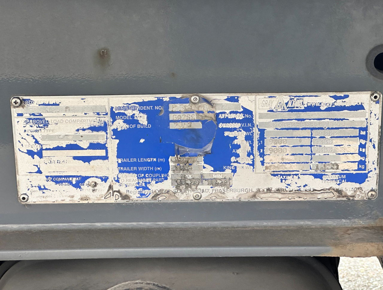 Gjysmë rimorkio frigorifer Gray and Adams City Trailer Carrier Vector 1850 MT TRI-Temp Tail Lift Side Door Steering Axle 3 Pieces Available: foto 24 Gjysmë rimorkio frigorifer Gray and Adams City Trailer Carrier Vector 1850 MT TRI-Temp Tail Lift Side Door Steering Axle 3 Pieces Available: foto 24