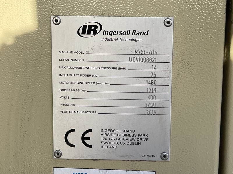 Ingersoll Rand R 75I - A14 - Kompresor ajri: foto 3 Ingersoll Rand R 75I - A14 - Kompresor ajri: foto 3