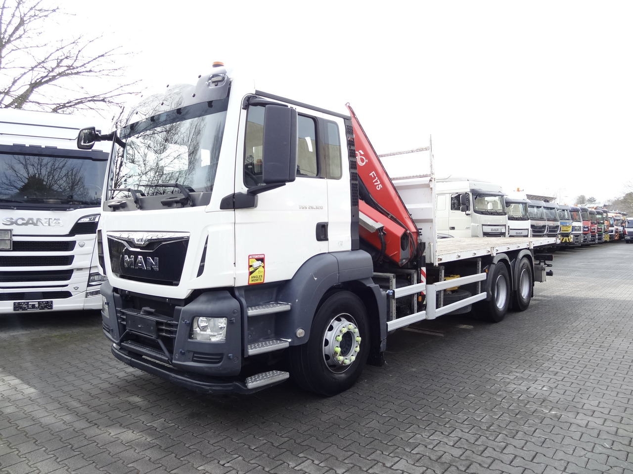 MAN TGS 26.320 6X4 BB mit Kran Fassi F175 - Kamion me vinç, Kamion me karroceri të hapur: foto 1 MAN TGS 26.320 6X4 BB mit Kran Fassi F175 - Kamion me vinç, Kamion me karroceri të hapur: foto 1