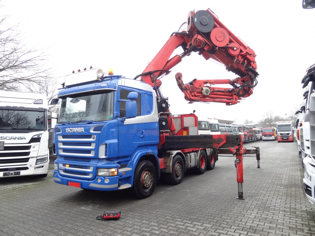 Scania R480 8X4 Effer 1550 bis 40 Meter - Kamion me vinç, Gjysmë-kamion: foto 1 Scania R480 8X4 Effer 1550 bis 40 Meter - Kamion me vinç, Gjysmë-kamion: foto 1