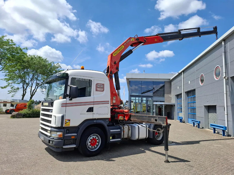 Scania 124G-420 / RETARDER / PALFINGER PK32080 / DOUBLE TANK / AIRCO / GOOD CONDITION / MANUAL / EURO-3 / 2004 - Kamion me vinç: foto 2 Scania 124G-420 / RETARDER / PALFINGER PK32080 / DOUBLE TANK / AIRCO / GOOD CONDITION / MANUAL / EURO-3 / 2004 - Kamion me vinç: foto 2