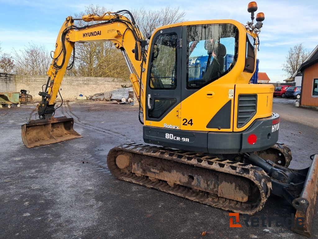 Gravemaskine Hyundai Robex 80 Cr 9A inkl. Sortergrab, tilt skovl og 3 skovle - Ekskavator me zinxhirë: foto 2 Gravemaskine Hyundai Robex 80 Cr 9A inkl. Sortergrab, tilt skovl og 3 skovle - Ekskavator me zinxhirë: foto 2