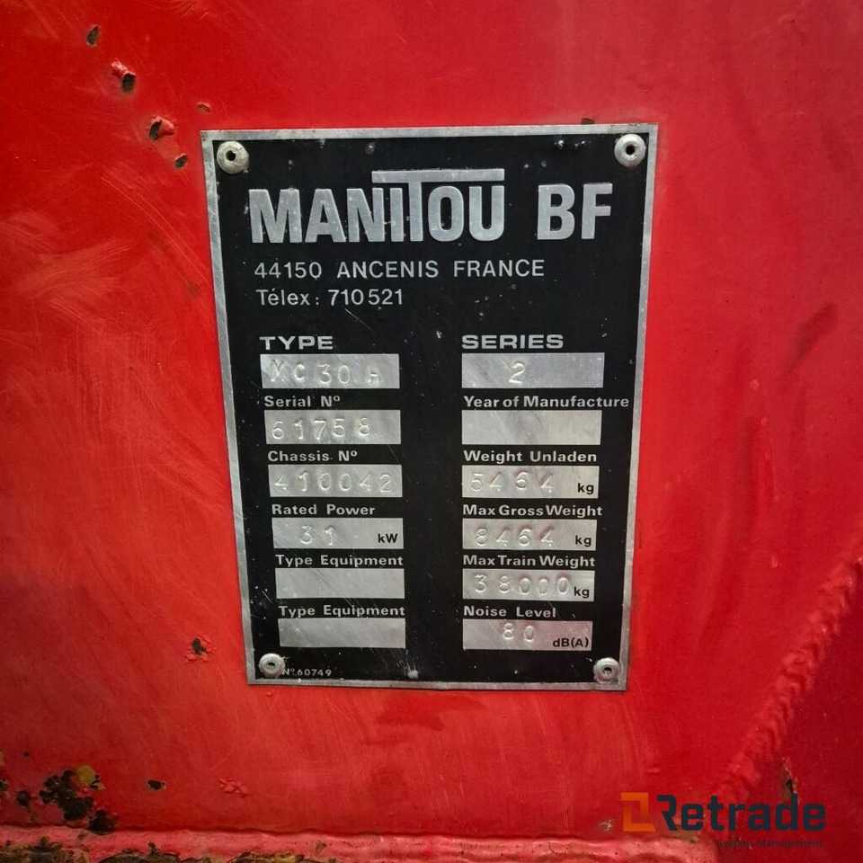 Gaffeltruck MANITOU MC 30 - Makineri industriale: foto 5 Gaffeltruck MANITOU MC 30 - Makineri industriale: foto 5