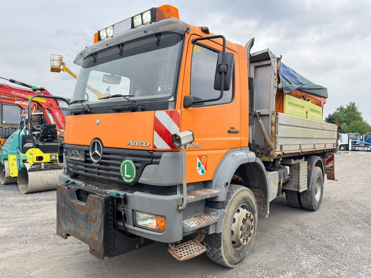 Mercedes-Benz Atego 1828 AK 4X4 meiller tipper - snow plow - salt spreader - Kamion vetëshkarkues: foto 1 Mercedes-Benz Atego 1828 AK 4X4 meiller tipper - snow plow - salt spreader - Kamion vetëshkarkues: foto 1