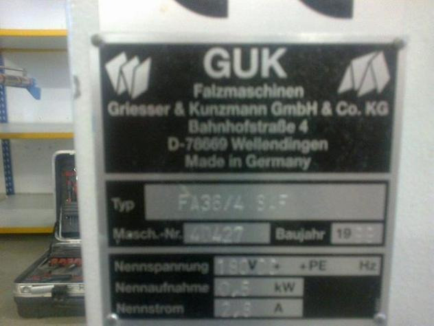 GUK FA 36-4 SAF buckle plate folding machine for small folds - Makinë palosëse: foto 3 GUK FA 36-4 SAF buckle plate folding machine for small folds - Makinë palosëse: foto 3