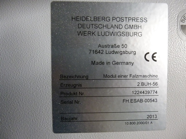 Heidelberg Stahlfolder PFH-82 pallet feeder with SSP-82 slitter shaft station - Makinë palosëse: foto 5 Heidelberg Stahlfolder PFH-82 pallet feeder with SSP-82 slitter shaft station - Makinë palosëse: foto 5