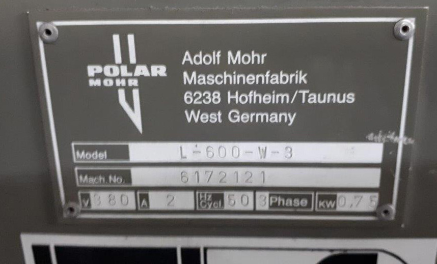 Pilelifter Polar Mohr L 600-W-3 with tub - Makinë printimi: foto 2 Pilelifter Polar Mohr L 600-W-3 with tub - Makinë printimi: foto 2