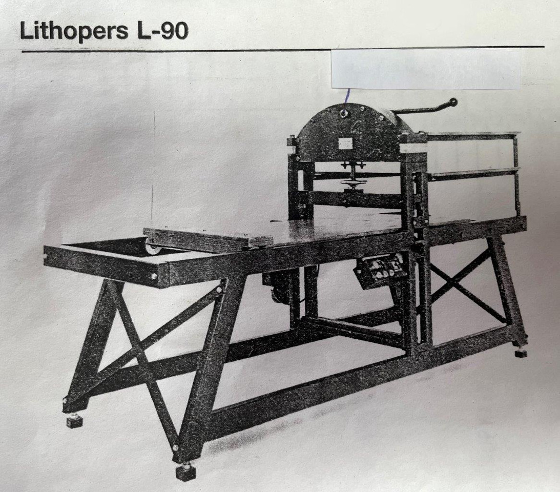Rarity motor driven lithography press Peter van Ginkel model L-90 motor - Makinë printimi: foto 1 Rarity motor driven lithography press Peter van Ginkel model L-90 motor - Makinë printimi: foto 1