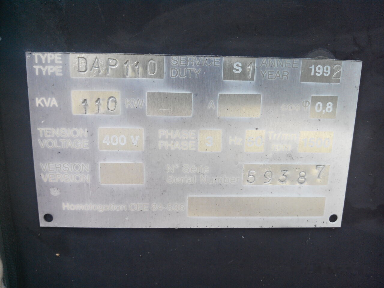SDMO DAP 110 kVa - Set gjeneratori: foto 4 SDMO DAP 110 kVa - Set gjeneratori: foto 4