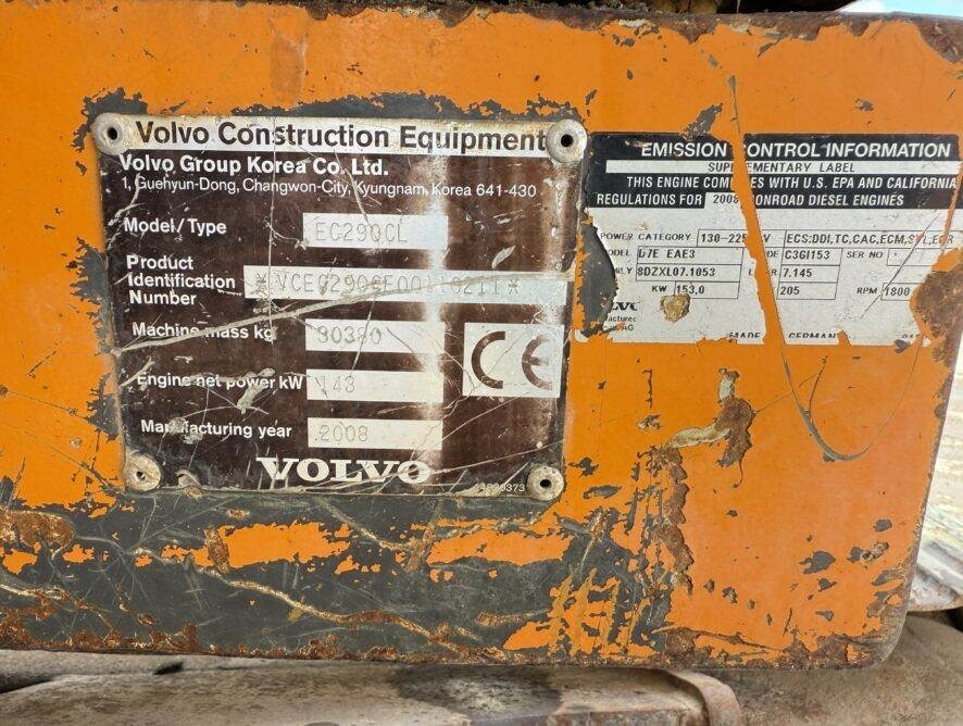 Volvo EC290CL - Ekskavator me zinxhirë: foto 5 Volvo EC290CL - Ekskavator me zinxhirë: foto 5