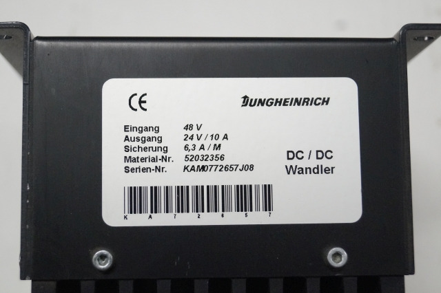 Jungheinrich 52032356 | Omvormer Transformer 48V -> 24V/10A for EKS310 sn. KA Omvormer Transformer 48V -> 24V/10A for EKS310 sn. KAMO0772657J08 - Sistemi elektrik për Pajisje për trajtimin e materialeve: foto 3 Jungheinrich 52032356 | Omvormer Transformer 48V -> 24V/10A for EKS310 sn. KA Omvormer Transformer 48V -> 24V/10A for EKS310 sn. KAMO0772657J08 - Sistemi elektrik për Pajisje për trajtimin e materialeve: foto 3