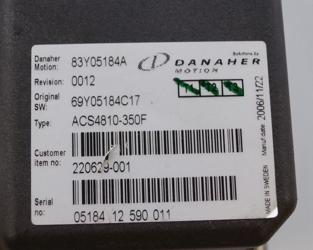 Toyota/BT 220629-001 | Danaher motion AC Superdrive motor controller 83Y05184A A - ECU për Pajisje për trajtimin e materialeve: foto 2 Toyota/BT 220629-001 | Danaher motion AC Superdrive motor controller 83Y05184A A - ECU për Pajisje për trajtimin e materialeve: foto 2