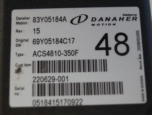 Toyota/BT 220629-001 | Danaher motion AC Superdrive motor controller 83Y05184A A - ECU për Pajisje për trajtimin e materialeve: foto 2 Toyota/BT 220629-001 | Danaher motion AC Superdrive motor controller 83Y05184A A - ECU për Pajisje për trajtimin e materialeve: foto 2