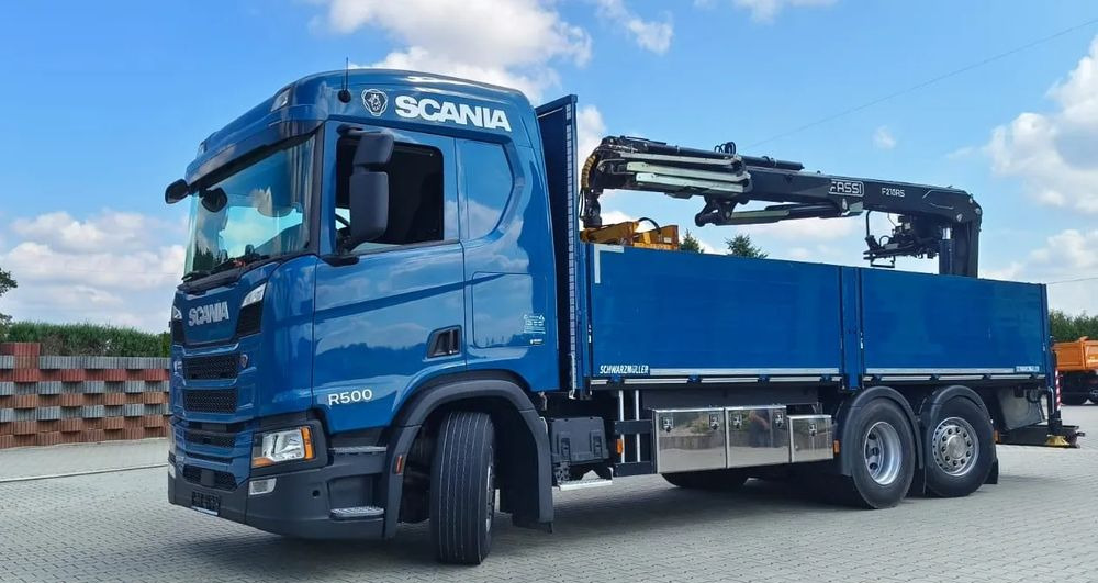 Scania R 500 6x2 z żurawiem Fassi F 215 AS – 2019 – Euro 6 –Retarder -Oś skrętna - Gotowa do pracy! - Kamion me vinç, Kamion me karroceri të hapur: foto 1 Scania R 500 6x2 z żurawiem Fassi F 215 AS – 2019 – Euro 6 –Retarder -Oś skrętna - Gotowa do pracy! - Kamion me vinç, Kamion me karroceri të hapur: foto 1