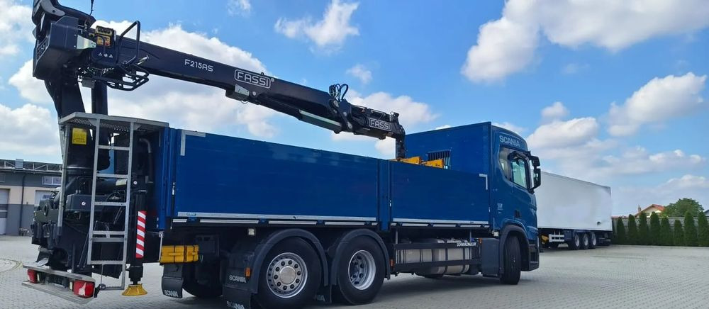 Scania R 500 6x2 z żurawiem Fassi F 215 AS – 2019 – Euro 6 –Retarder -Oś skrętna - Gotowa do pracy! - Kamion me vinç, Kamion me karroceri të hapur: foto 5 Scania R 500 6x2 z żurawiem Fassi F 215 AS – 2019 – Euro 6 –Retarder -Oś skrętna - Gotowa do pracy! - Kamion me vinç, Kamion me karroceri të hapur: foto 5