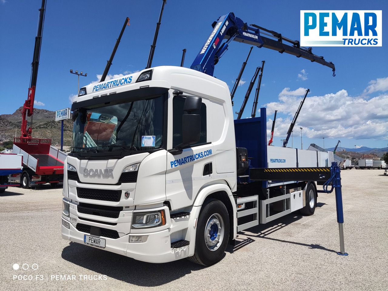 SCANIA P 370 GRUA CAJA FIJA 18T - Kamion me vinç: foto 1 SCANIA P 370 GRUA CAJA FIJA 18T - Kamion me vinç: foto 1