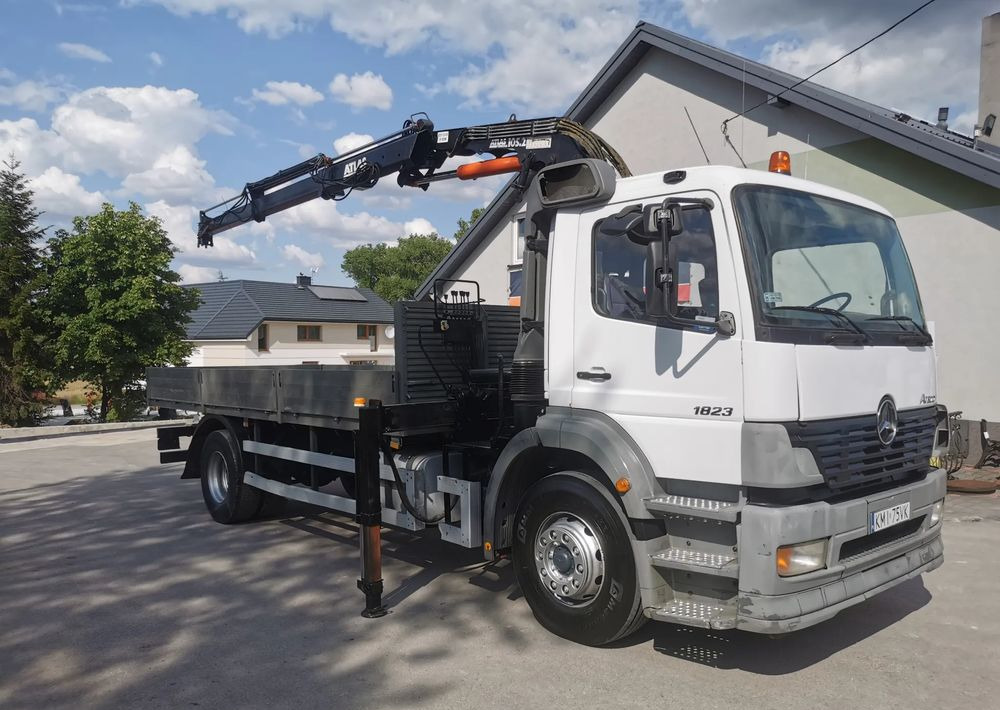 Mercedes-Benz Atego 1823 żuraw HDS Atlas 105.2 koła 315/80R22,5 - Kamion me karroceri të hapur, Kamion me vinç: foto 2 Mercedes-Benz Atego 1823 żuraw HDS Atlas 105.2 koła 315/80R22,5 - Kamion me karroceri të hapur, Kamion me vinç: foto 2