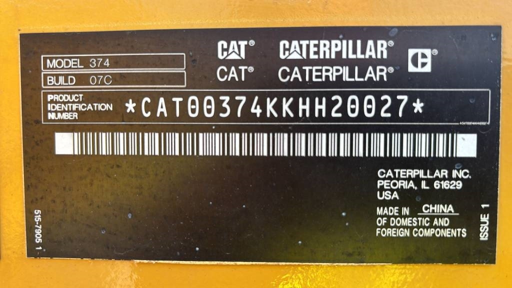CAT 374 - Ekskavator me zinxhirë: foto 2 CAT 374 - Ekskavator me zinxhirë: foto 2