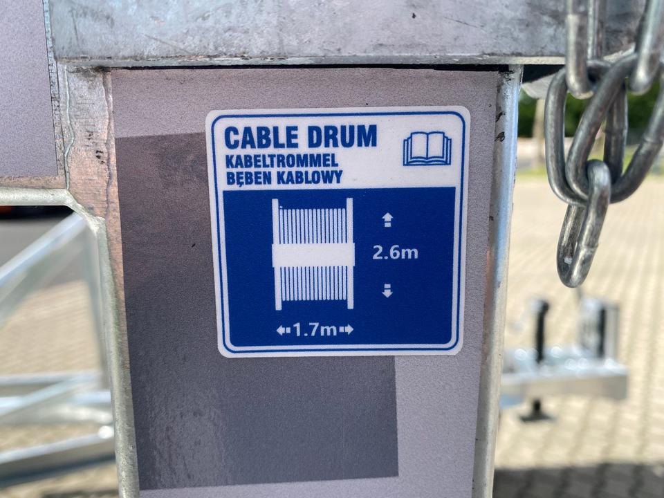 Rimorkio kabllore TA-NO Kabeltrommel-Anhänger 3500KG E-Winde * INKL.19% MWST* Kabelanhänger Sofort Verfügbar!: foto 8 Rimorkio kabllore TA-NO Kabeltrommel-Anhänger 3500KG E-Winde * INKL.19% MWST* Kabelanhänger Sofort Verfügbar!: foto 8