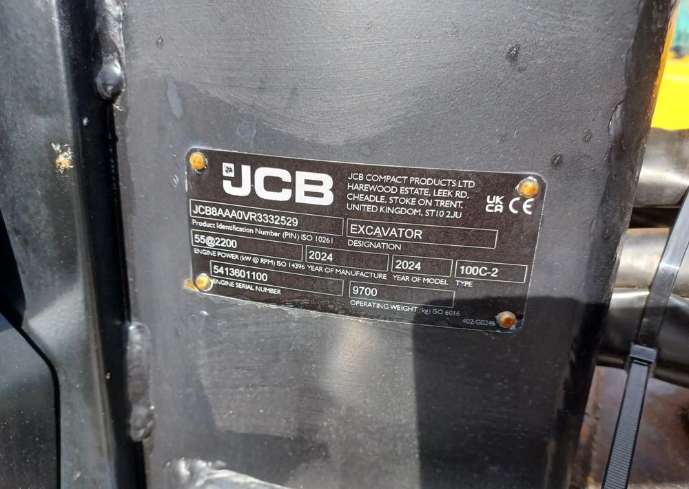 JCB Minikoparka gąsienicowa 100C-2 - Ekskavator me zinxhirë: foto 3 JCB Minikoparka gąsienicowa 100C-2 - Ekskavator me zinxhirë: foto 3