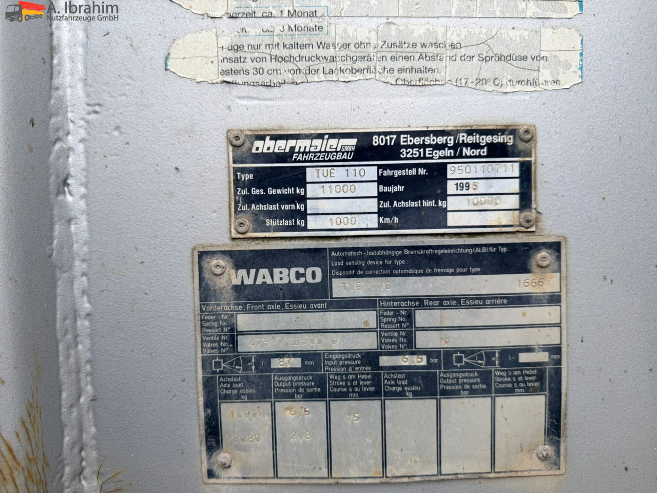 Obermaier TUE110 SDAH Tieflader | | Trommelbremse | Rampen | 7.2 Plattform | Stützfuß vorne - Rimorkio me plan ngarkimi të ulët: foto 5 Obermaier TUE110 SDAH Tieflader | | Trommelbremse | Rampen | 7.2 Plattform | Stützfuß vorne - Rimorkio me plan ngarkimi të ulët: foto 5