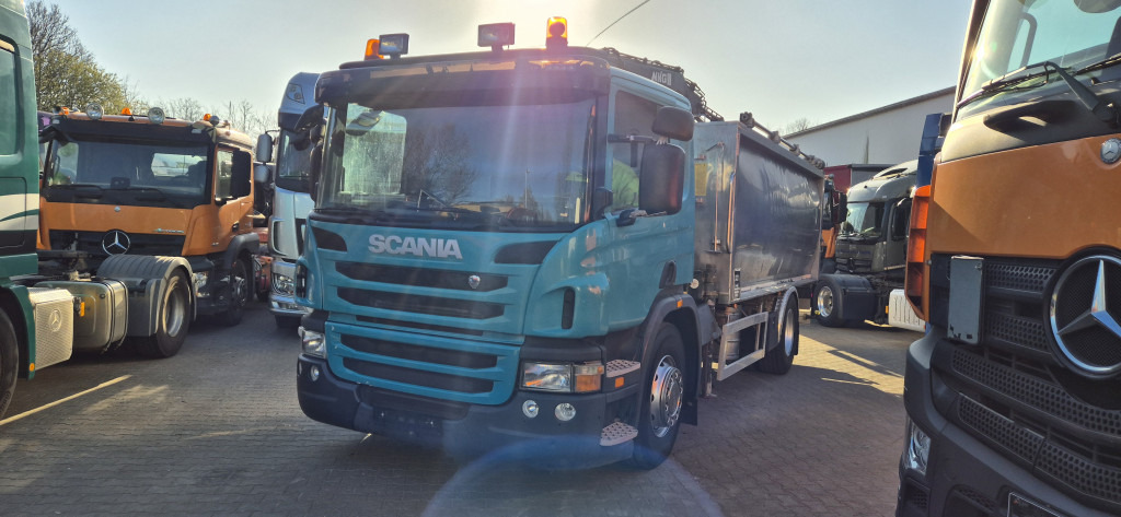 Scania P230, Kran, Edelstahlaufbau Greifer, Tierentsorgung - Kamion vetëshkarkues, Kamion me vinç: foto 1 Scania P230, Kran, Edelstahlaufbau Greifer, Tierentsorgung - Kamion vetëshkarkues, Kamion me vinç: foto 1