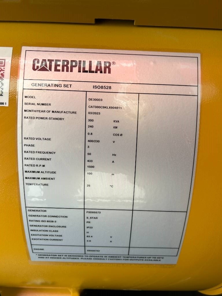CAT DE300E0 - C9 - 300 kVA Generator - DPX-18021 - Set gjeneratori: foto 4 CAT DE300E0 - C9 - 300 kVA Generator - DPX-18021 - Set gjeneratori: foto 4