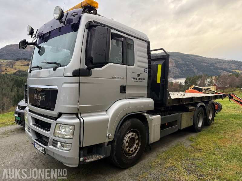 2010 MAN TGS 28.540 krokbil / krokløftbil - maskinflak + krokkasse - Kamion vetëngarkues: foto 1 2010 MAN TGS 28.540 krokbil / krokløftbil - maskinflak + krokkasse - Kamion vetëngarkues: foto 1