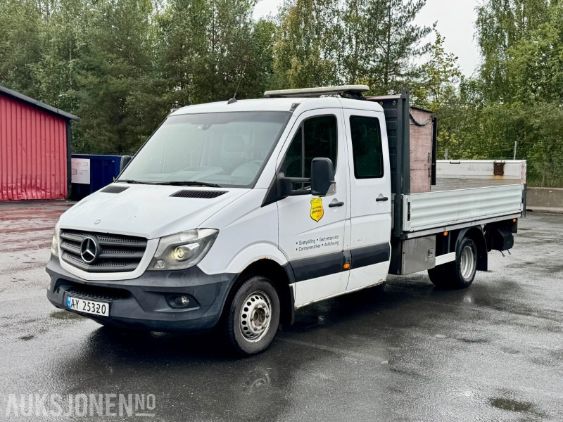 2014 Mercedes-Benz Sprinter 516 CDI planbil, 5-tonn, dobbelkabin, bakløft, lysbjelke - Kamion me karroceri të hapur: foto 1 2014 Mercedes-Benz Sprinter 516 CDI planbil, 5-tonn, dobbelkabin, bakløft, lysbjelke - Kamion me karroceri të hapur: foto 1