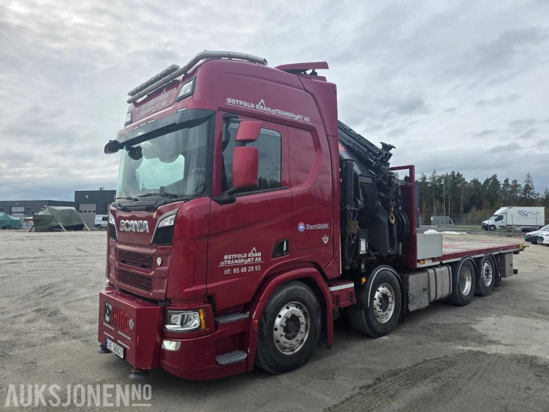 2019 Scania R-serie 580 kranbil / EURO 6 / Topp utstyrt / servicehistorikk / HIAB-kran 858, 80 Tm / Nylig EU - Kamion me vinç: foto 2 2019 Scania R-serie 580 kranbil / EURO 6 / Topp utstyrt / servicehistorikk / HIAB-kran 858, 80 Tm / Nylig EU - Kamion me vinç: foto 2