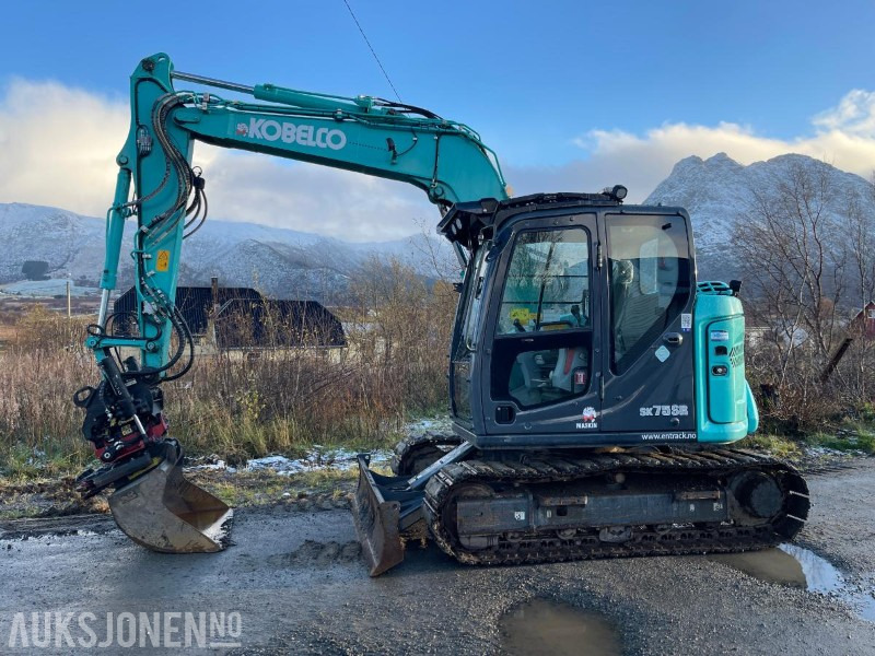 2021 Kobelco SK75SR-7 Gravemaskin med skjær, tiltrotator med gripekassett, nylig sertifisert, kun 2400 timer - Ekskavator: foto 2 2021 Kobelco SK75SR-7 Gravemaskin med skjær, tiltrotator med gripekassett, nylig sertifisert, kun 2400 timer - Ekskavator: foto 2