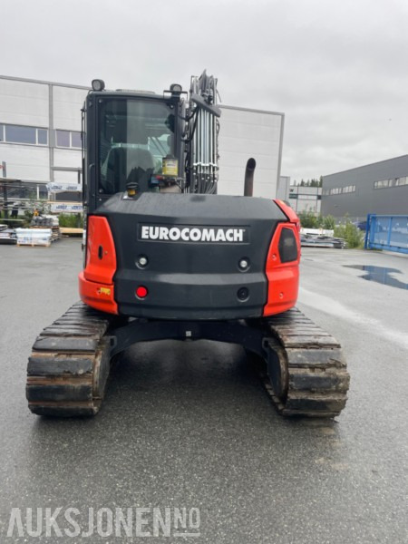 2022 Eurocomach 85SB. Engcon tilt, sentralsmøring, to skuffer, - Ekskavator: foto 2 2022 Eurocomach 85SB. Engcon tilt, sentralsmøring, to skuffer, - Ekskavator: foto 2