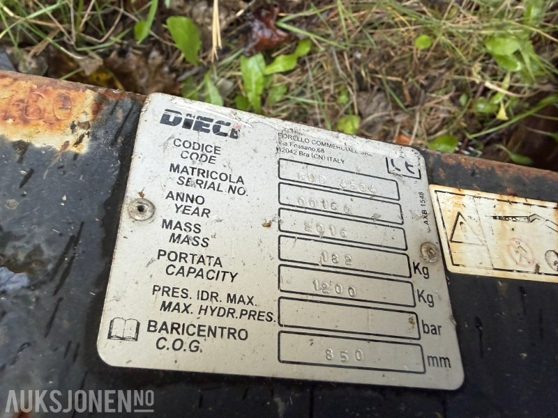 2016 Dieci DIECI løftebom / kranarm (1,2 tonn kapasitet) - Kokë për Makineri ndërtimi: foto 3 2016 Dieci DIECI løftebom / kranarm (1,2 tonn kapasitet) - Kokë për Makineri ndërtimi: foto 3