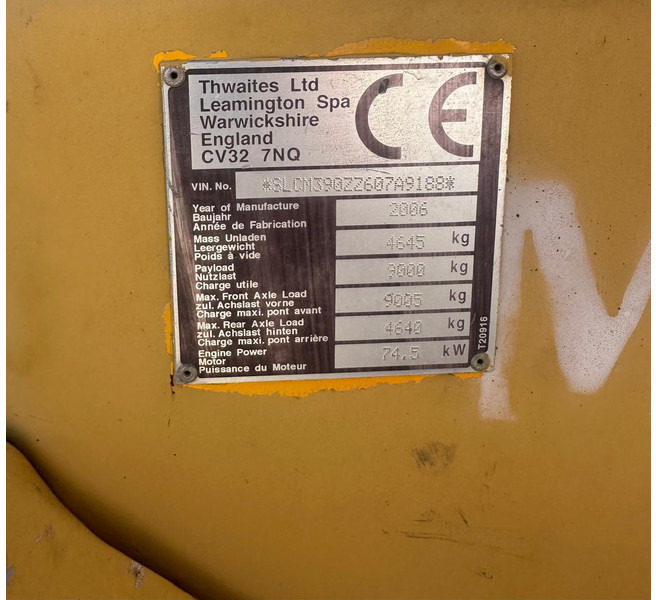 Thwaites 9000 - Shkarkues: foto 3 Thwaites 9000 - Shkarkues: foto 3