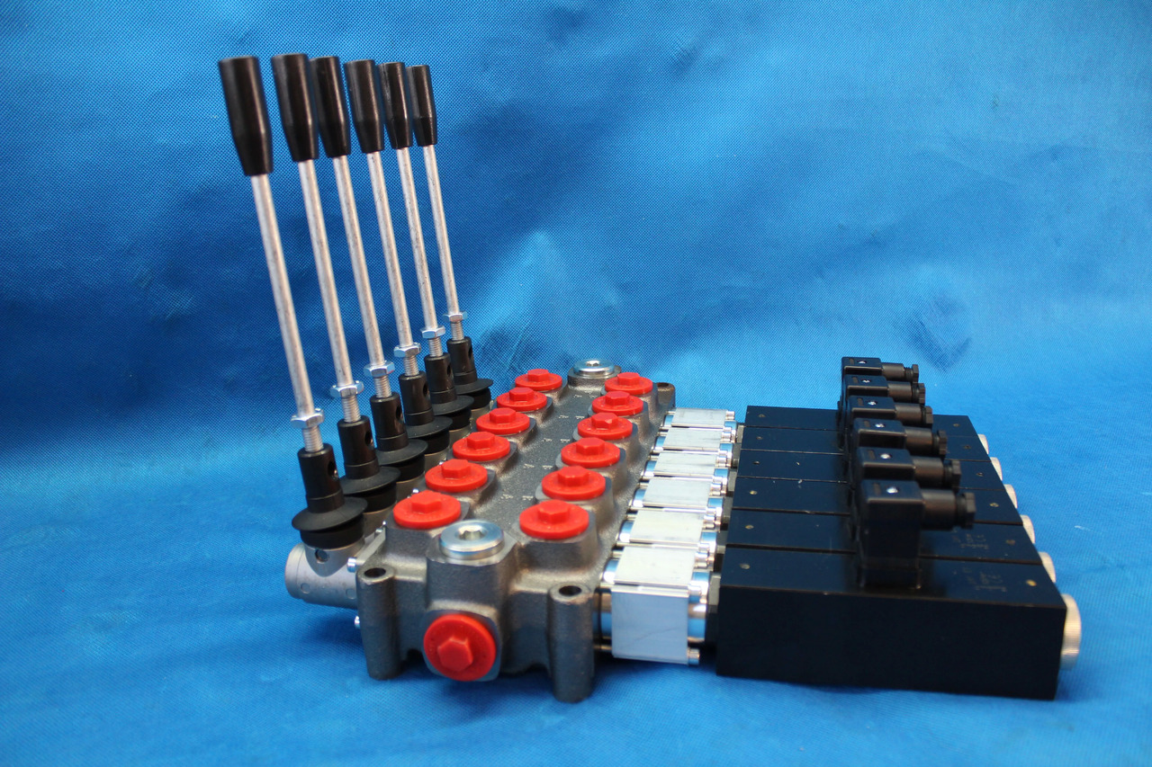 6 Sections Directional Control Valve Galtech Q95 120 l/min 31 GPM Electric solen for HDS-edged and cranes. - Pajisje mbështetëse e avionit në tokë: foto 3 6 Sections Directional Control Valve Galtech Q95 120 l/min 31 GPM Electric solen for HDS-edged and cranes. - Pajisje mbështetëse e avionit në tokë: foto 3