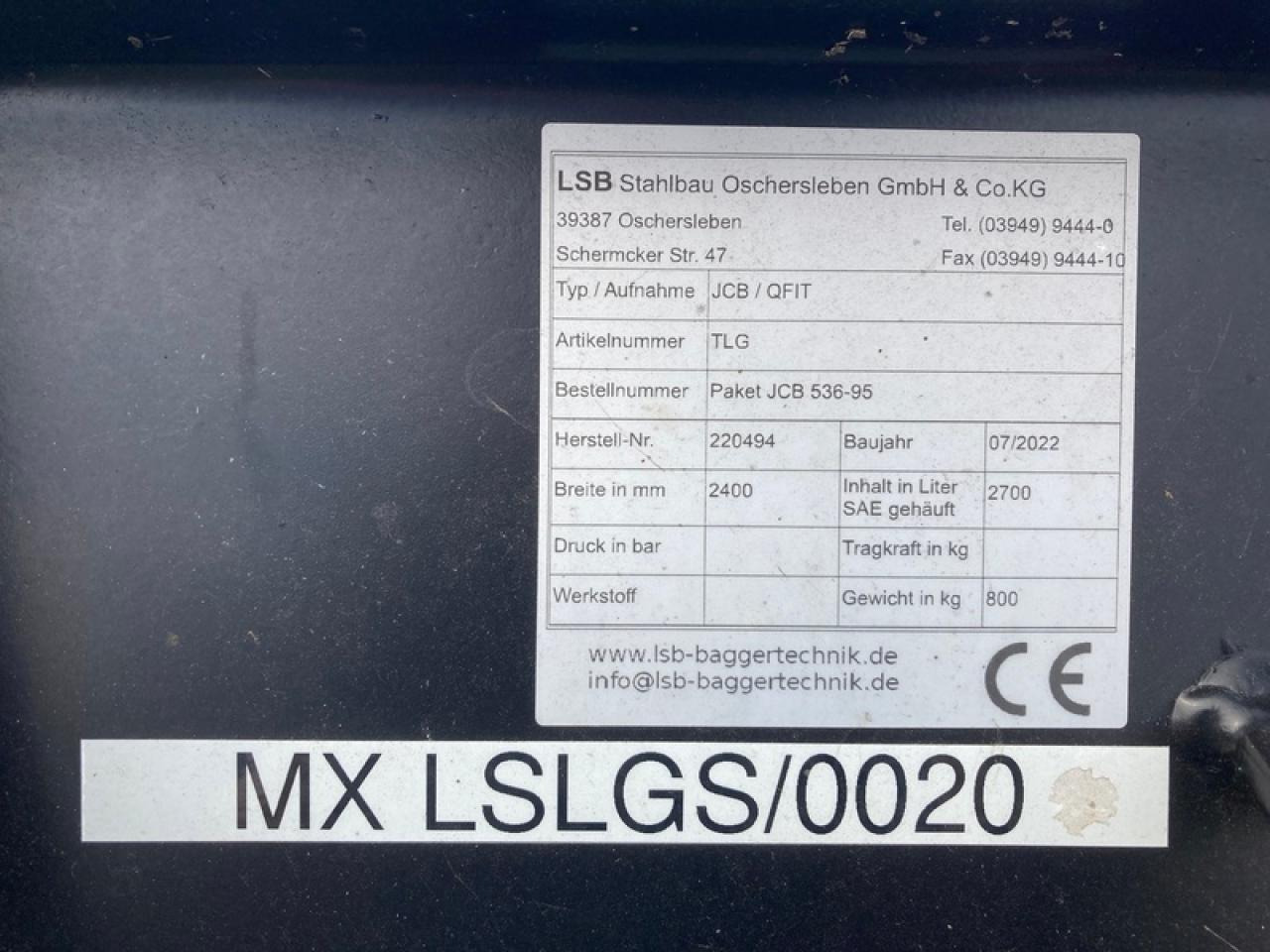 JCB LSB LEICHTGUTSCHAUFEL JCB Q-FIT - Kovë fadrome: foto 4 JCB LSB LEICHTGUTSCHAUFEL JCB Q-FIT - Kovë fadrome: foto 4