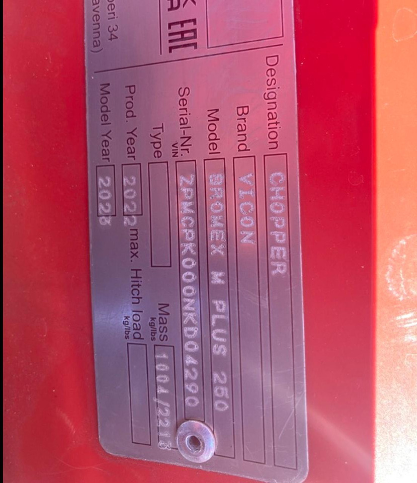 Vicon BROMEX MP 250 - Trince: foto 5 Vicon BROMEX MP 250 - Trince: foto 5