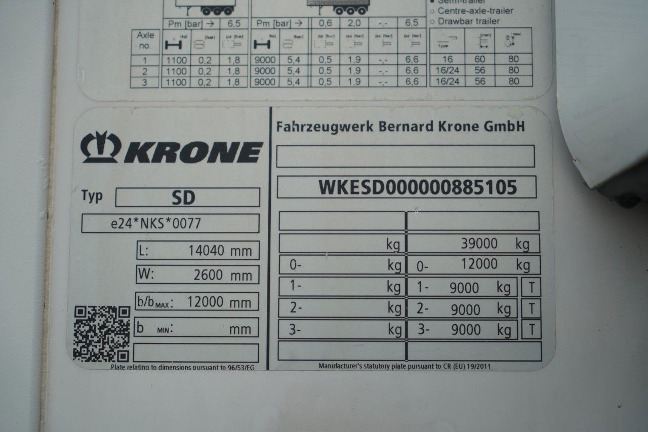 Gjysmë rimorkio frigorifer Krone CHŁODNIA / THERMO KING SLXi 400 / 2019 ROK / DO: foto 19