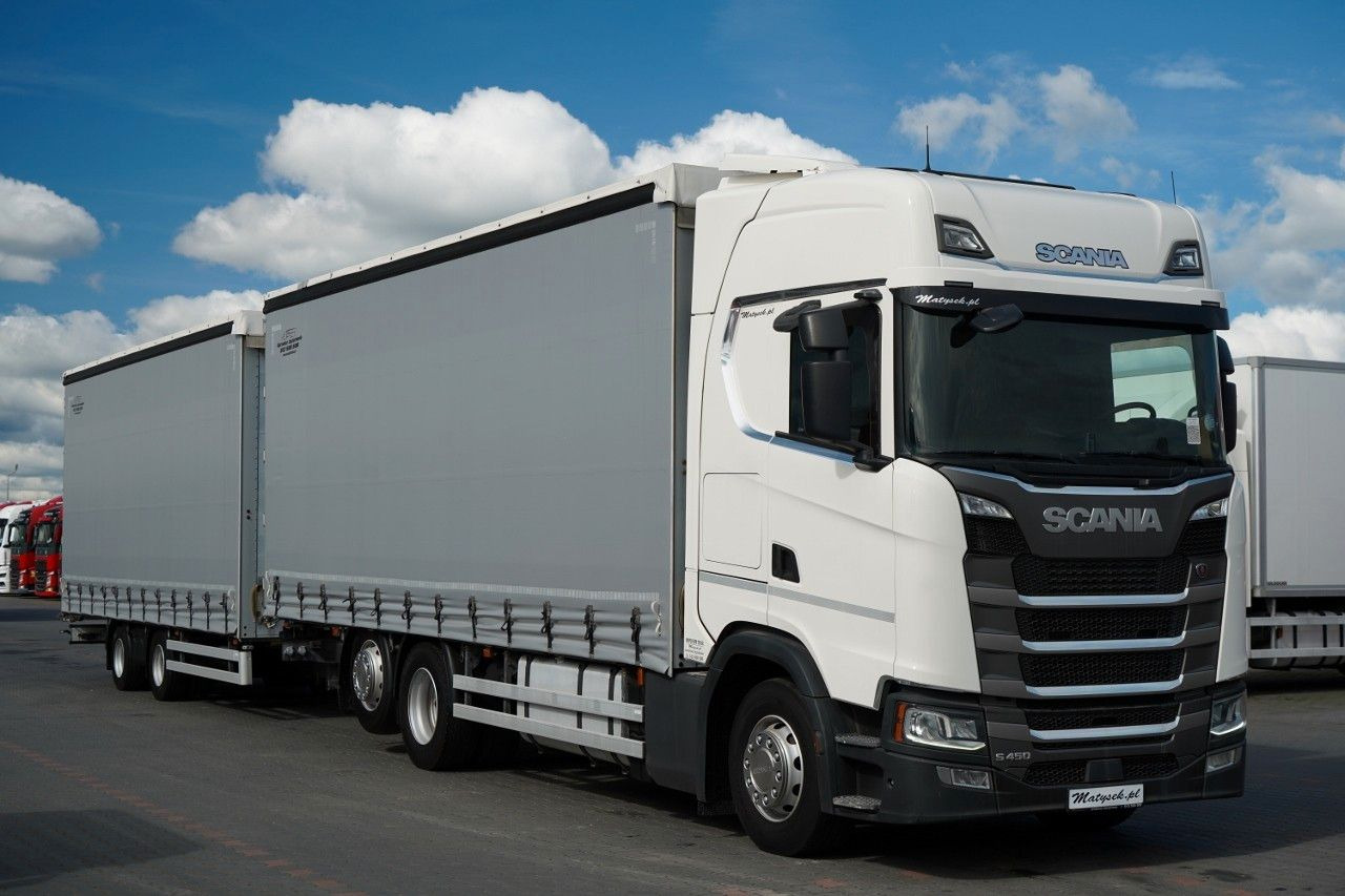 Scania S 450 / ZESTAW TANDEM / 120 M3 / I-PARK COOL Scania S 450 / ZESTAW TANDEM / 120 M3 / PO KONTRAKCIE S - Kamion me tendë: foto 1 Scania S 450 / ZESTAW TANDEM / 120 M3 / I-PARK COOL Scania S 450 / ZESTAW TANDEM / 120 M3 / PO KONTRAKCIE S - Kamion me tendë: foto 1