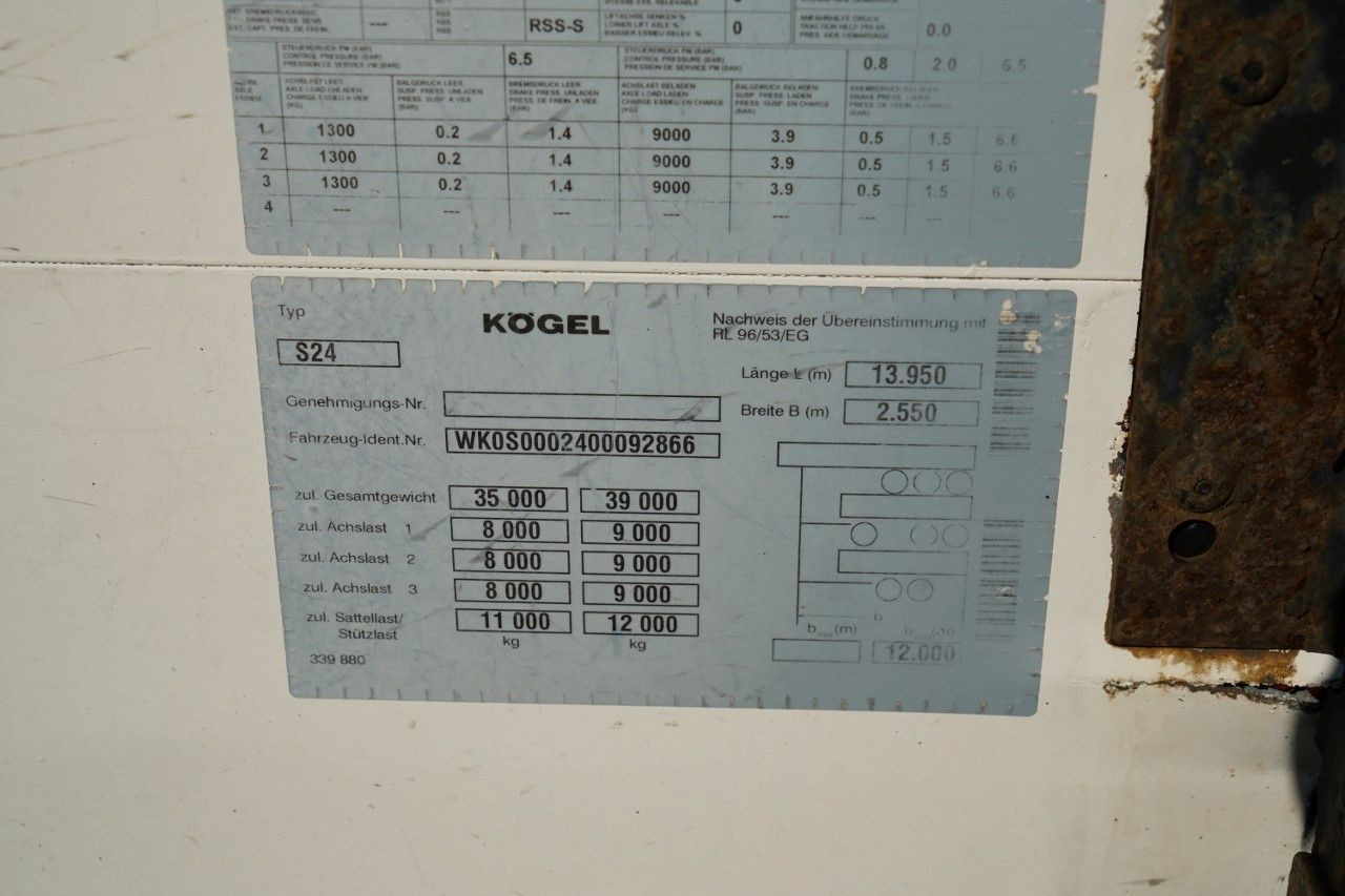 Gjysmë rimorkio me tendë Schmitz Cargobull FIRANKA / MEGA / OSIE SAF /: foto 19 Gjysmë rimorkio me tendë Schmitz Cargobull FIRANKA / MEGA / OSIE SAF /: foto 19
