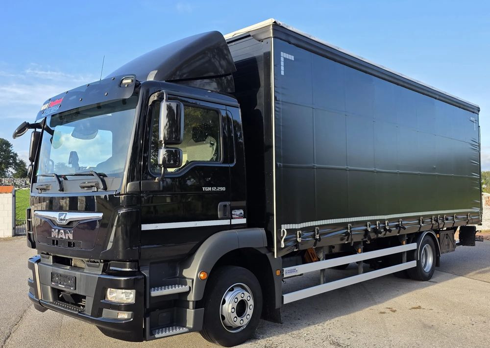 MAN TGM 12.290 / 15.290 / E6/ FIRANKA /BOCZNE DRZWI / BURTO-FIRANKA / 18PALET / WINDA / NISKI PRZEBIEG / 2018/ CAŁY NA PODUSZKACH / SERWISOWANY - Kamion me tendë: foto 1 MAN TGM 12.290 / 15.290 / E6/ FIRANKA /BOCZNE DRZWI / BURTO-FIRANKA / 18PALET / WINDA / NISKI PRZEBIEG / 2018/ CAŁY NA PODUSZKACH / SERWISOWANY - Kamion me tendë: foto 1