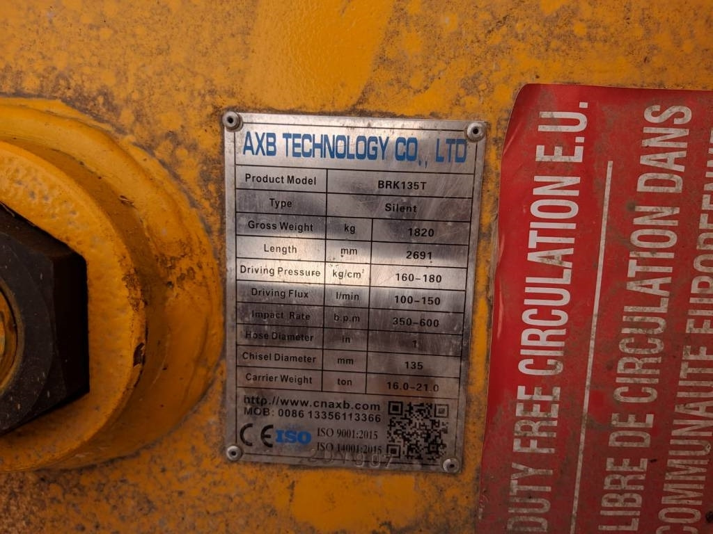 AXB BKR - Çekiç hidraulik për Makineri ndërtimi: foto 5 AXB BKR - Çekiç hidraulik për Makineri ndërtimi: foto 5