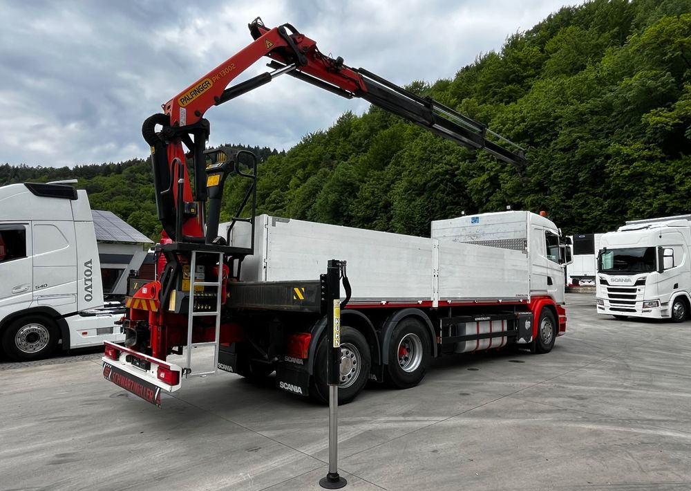 Scania G450 // 6x2// Skrzynia 6.40x2.49 // HDS Palfinger // Oś skrętna podnoszona // - Kamion me karroceri të hapur, Kamion me vinç: foto 4 Scania G450 // 6x2// Skrzynia 6.40x2.49 // HDS Palfinger // Oś skrętna podnoszona // - Kamion me karroceri të hapur, Kamion me vinç: foto 4