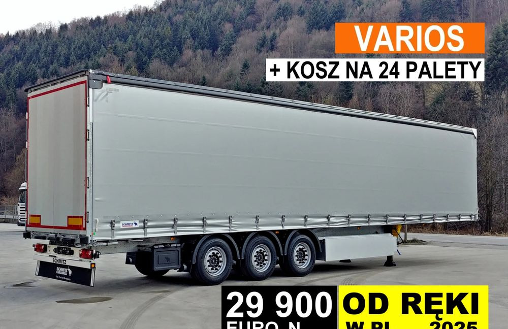 Schmitz Cargobull VARIOS + 24 PAL KOSZ - Gjysmë rimorkio me tendë: foto 1 Schmitz Cargobull VARIOS + 24 PAL KOSZ - Gjysmë rimorkio me tendë: foto 1