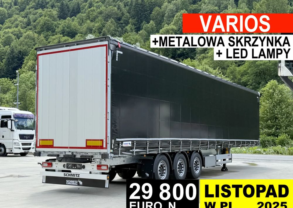 Schmitz Cargobull VARIOS + SKRZYNKA - Gjysmë rimorkio me tendë: foto 1 Schmitz Cargobull VARIOS + SKRZYNKA - Gjysmë rimorkio me tendë: foto 1